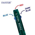 TRIPLETS 2+1 BLUE + DARK BLUE + RED FASTER CX321