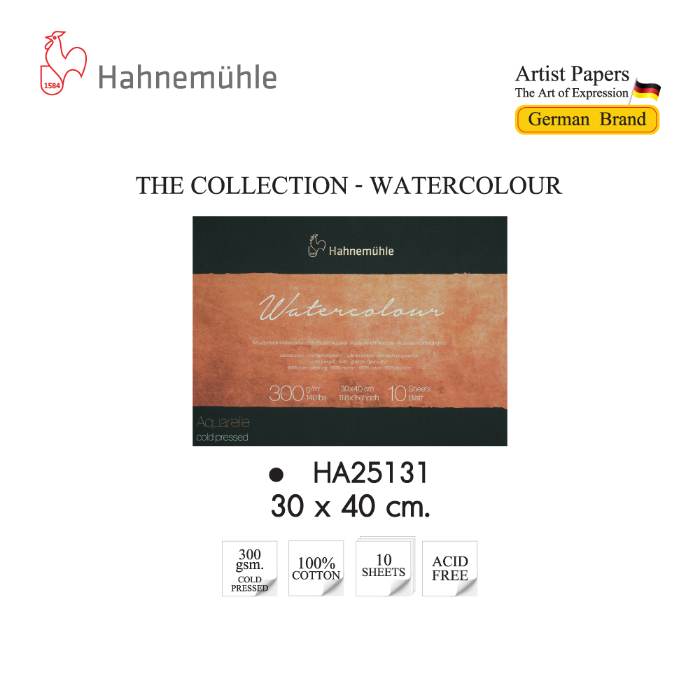 สมุดวาดสีน้ำ 300 แกรม Hahnemuhle HA25130,HA25131,HA25132,HA25140,HA25142