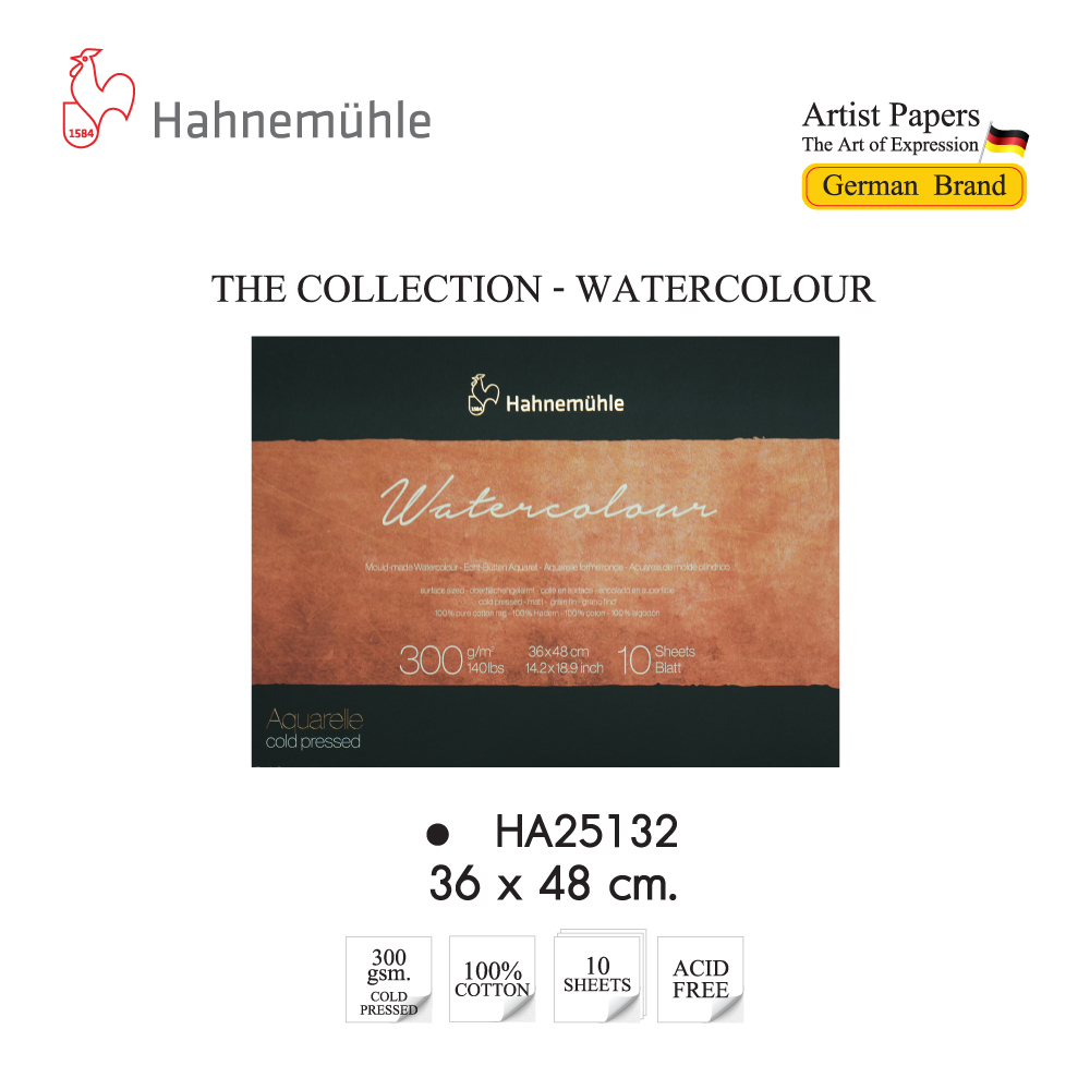 สมุดวาดสีน้ำ 300 แกรม Hahnemuhle HA25130,HA25131,HA25132,HA25140,HA25142