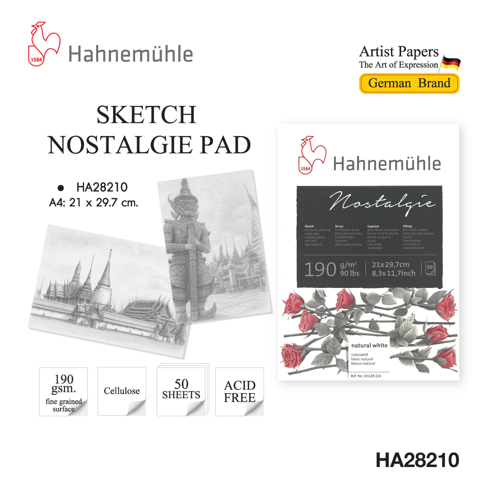 สมุดสเก็ตช์ A4 190 แกรม Hahnemuhle HA28210