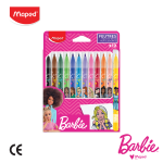 สีเมจิก 12 สี สกรีนด้ามลาย Barbie บาร์บี้ Maped FC/845418