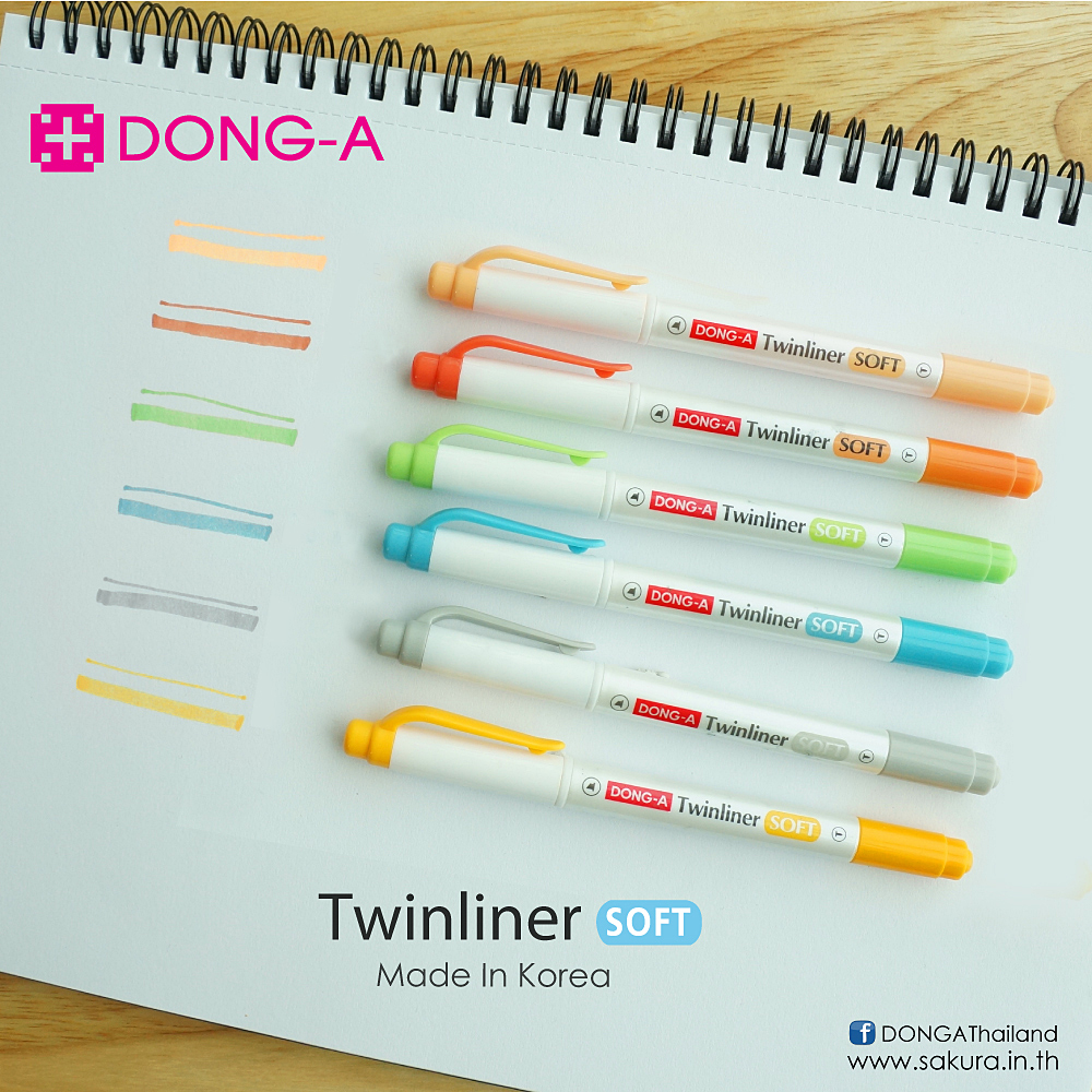 DONG-A Twinliner SOFT Highlighter Pen