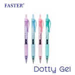 ปากกาเจล DOTTY GEL 0.5 mm. หมึกน้ำเงิน FASTER CX717-FAN