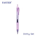 ปากกาเจล DOTTY GEL 0.5 mm. หมึกน้ำเงิน FASTER CX717-FAN