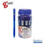 ปากกาลูกลื่นเจล ควิก 0.5 mm. g'soft แพ็คกระป๋อง 50 ด้าม QUICK05