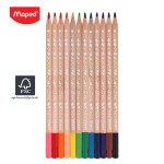 สีไม้ 12 สี SMILING PLANET FSC Maped CO/831800