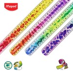 ไม้บรรทัด 30 ซม. Twist 2 สีลายสัตว์ Maped TC/279322