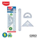 DRAFTING SET GEOMETRIC 3P (Left-Handed) MAPED TC/897118