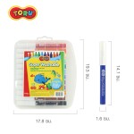 ปากกาสีเมจิก Super Washable 12 สี TORU TR-WMARKER12